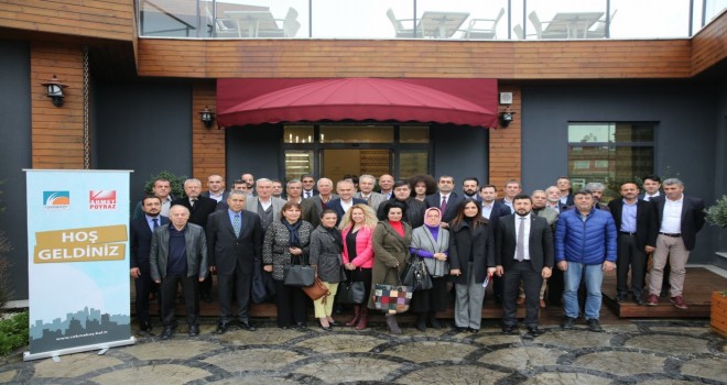 BAŞKAN POYRAZ SİTE YÖNETİCİLERİNİ AĞIRLADI