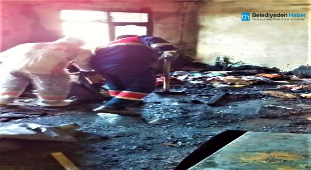 Evi Yanan Aileye Büyük Destek
