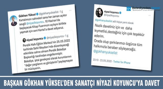 BAŞKAN GÖKHAN YÜKSEL’DEN SANATÇI NİYAZİ KOYUNCU’YA DAVET