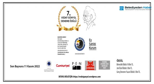 7.VEDAT GÜNYOL DENEME YARIŞMASI BAŞVURULARI BAŞLIYOR