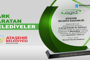 ATAŞEHİR BELEDİYESİ'NE E-ATIK'TA BİRİNCİLİK ÖDÜLÜ