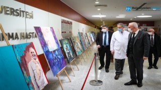 “KAHRAMAN SAĞLIK ÇALIŞANLARI” İSİMLİ RESİM SERGİSİ SAĞLIK ÇALIŞANLARI İÇİN AÇILDI