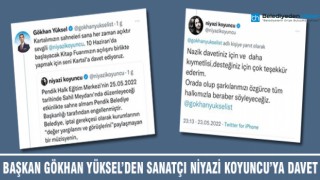 BAŞKAN GÖKHAN YÜKSEL’DEN SANATÇI NİYAZİ KOYUNCU’YA DAVET