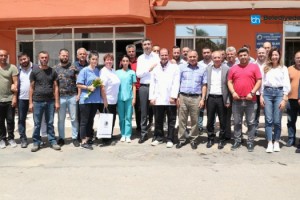 BAŞKAN GÖKHAN YÜKSEL, BELEDİYE PERSONELİ İLE BAYRAMLAŞTI