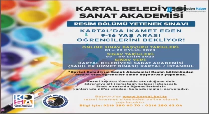 Kartal Belediyesi Sanat Akademisi Resim Bölümü Genç Yetenekleri Bekliyor