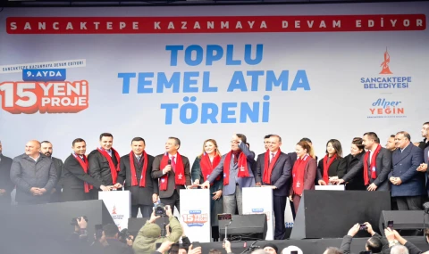 Sancaktepe'de 15 eserin toplu temel atma töreni düzenlendi